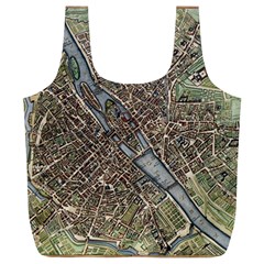 Paris Map City Old Full Print Recycle Bag (XL)