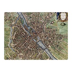 Paris Map City Old Double Sided Flano Blanket (Mini) 