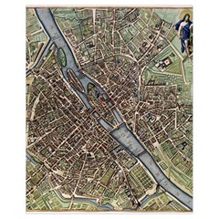 Paris Map City Old Drawstring Bag (Small)