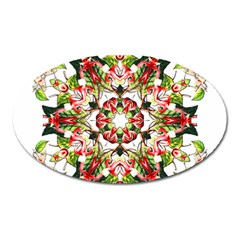 Tile Background Image Star Pattern Oval Magnet by Pakrebo