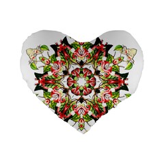 Tile Background Image Star Pattern Standard 16  Premium Heart Shape Cushions by Pakrebo