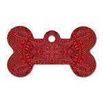 Tile Background Image Graphic 35 Red Dog Tag Bone (Two Sides) Back