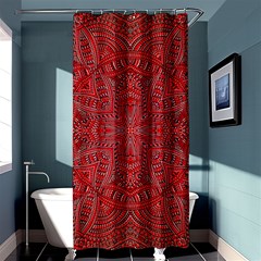 Tile Background Image Graphic 35 Red Shower Curtain 36  X 72  (stall)  by Pakrebo