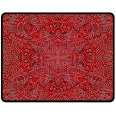 Tile Background Image Graphic 35 Red Double Sided Fleece Blanket (medium)  by Pakrebo