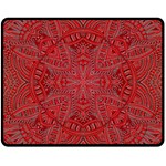 Tile Background Image Graphic 35 Red Double Sided Fleece Blanket (Medium)  58.8 x47.4  Blanket Front