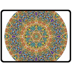 Colorful Pattern Color Double Sided Fleece Blanket (large) 