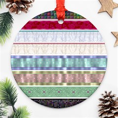 Scrapbook Scrap Elements Round Ornament (two Sides)