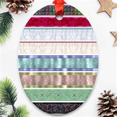 Scrapbook Scrap Elements Oval Ornament (two Sides) by Pakrebo