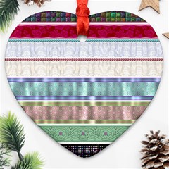 Scrapbook Scrap Elements Heart Ornament (two Sides)