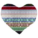 Scrapbook Scrap Elements Large 19  Premium Heart Shape Cushions Front