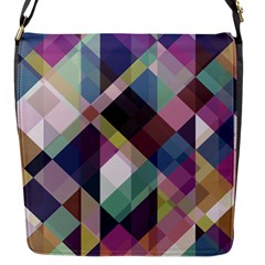 Geometric Sense Flap Closure Messenger Bag (s) by WensdaiAmbrose