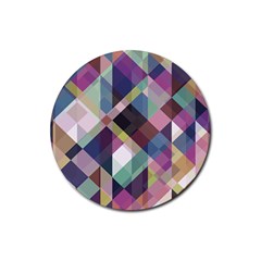 Geometric Sense Rubber Round Coaster (4 Pack)  by WensdaiAmbrose