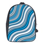 Blue Wave Surges On School Bag (XL) Front