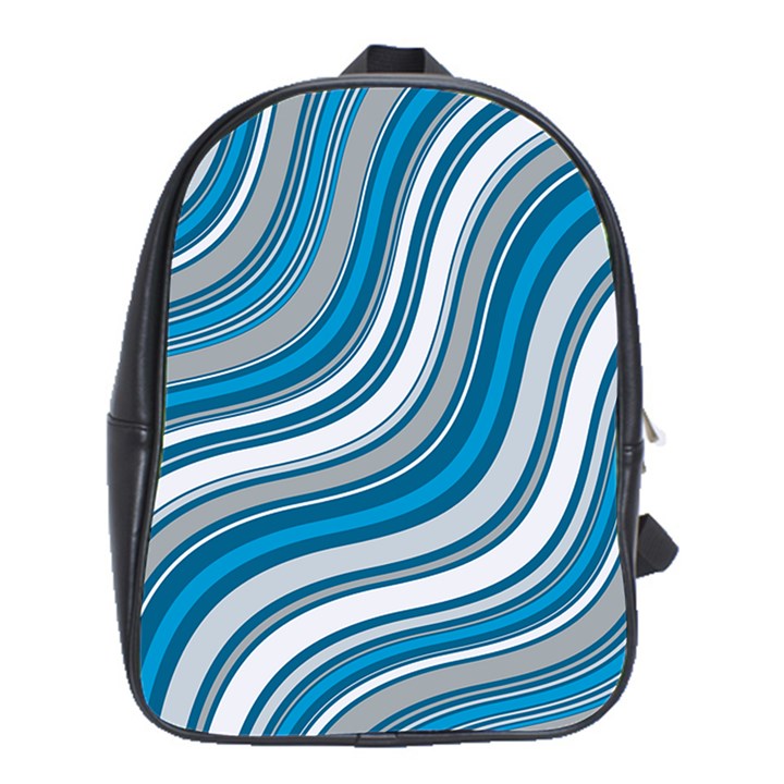 Blue Wave Surges On School Bag (XL)