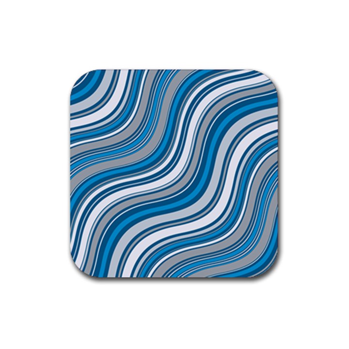 Blue Wave Surges On Rubber Coaster (Square) 