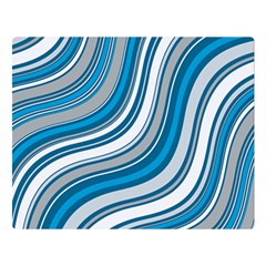 Blue Wave Surges On Double Sided Flano Blanket (Large) 