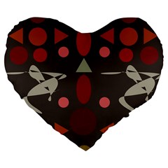 Zappwaits Dance Large 19  Premium Flano Heart Shape Cushions