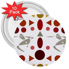 Zappwaits Collection 3  Buttons (10 Pack)  by zappwaits