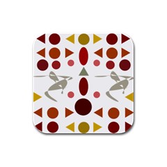 Zappwaits Collection Rubber Square Coaster (4 Pack)  by zappwaits