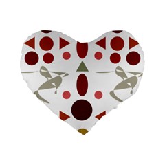 Zappwaits Collection Standard 16  Premium Flano Heart Shape Cushions by zappwaits