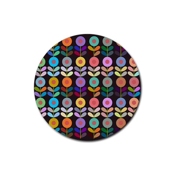 Zappwaits Flowers Rubber Coaster (Round) 