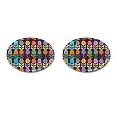 Zappwaits Flowers Cufflinks (oval) by zappwaits