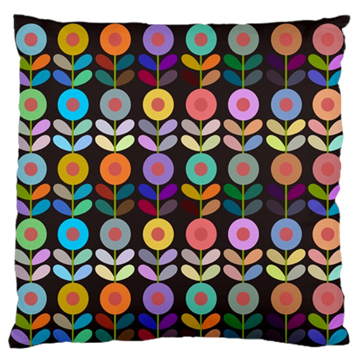 Zappwaits Flowers Large Flano Cushion Case (One Side)