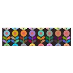 Zappwaits Flowers Satin Scarf (Oblong) Front