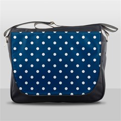 Turquoise Polka Dot Messenger Bag by retrotoomoderndesigns