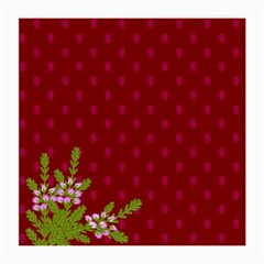 Vivid Burgundy & Heather Medium Glasses Cloth (2-side) by WensdaiAmbrose