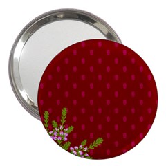 Vivid Burgundy & Heather 3  Handbag Mirrors by WensdaiAmbrose