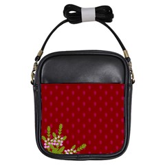 Vivid Burgundy & Heather Girls Sling Bag by WensdaiAmbrose