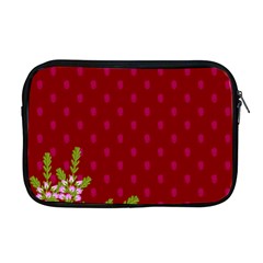 Vivid Burgundy & Heather Apple Macbook Pro 17  Zipper Case by WensdaiAmbrose