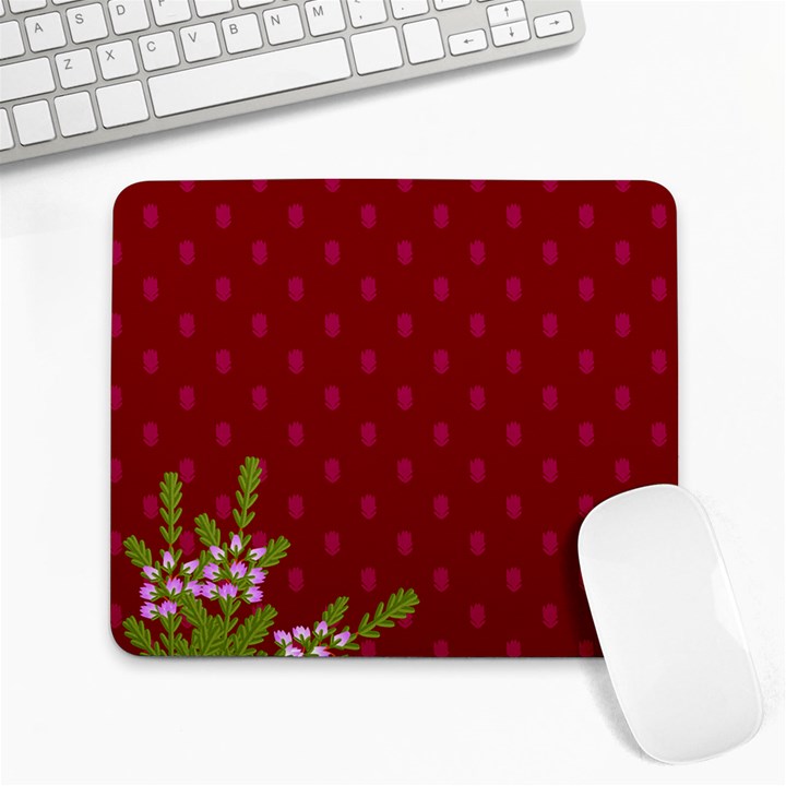 Vivid Burgundy & Heather Large Mousepads