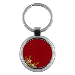 Vivid Burgundy & Heather Key Chains (round)  by WensdaiAmbrose