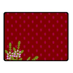 Vivid Burgundy & Heather Double Sided Fleece Blanket (small)  by WensdaiAmbrose