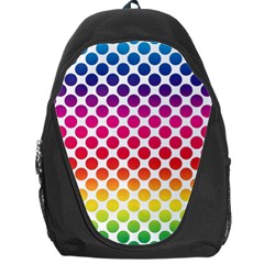 Rainbow Polka Dots Backpack Bag by retrotoomoderndesigns