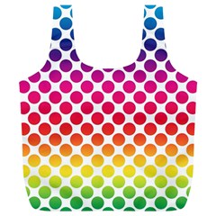 Rainbow Polka Dots Full Print Recycle Bag (xl) by retrotoomoderndesigns