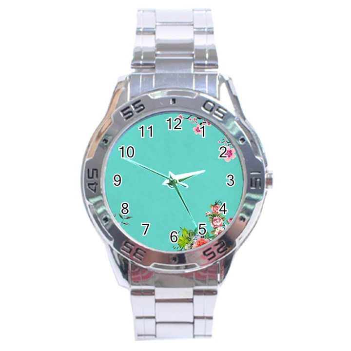 Come See The Cherry Trees Stainless Steel Analogue Watch