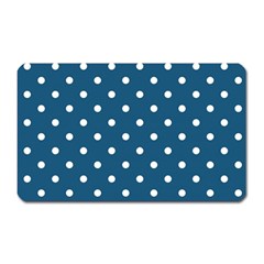 Turquoise Polka Dot Magnet (rectangular) by retrotoomoderndesigns