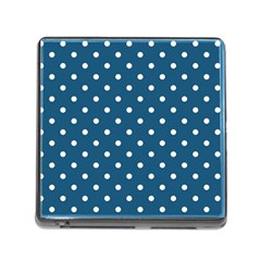 Turquoise Polka Dot Memory Card Reader (square 5 Slot) by retrotoomoderndesigns