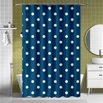 Turquoise Polka Dot Shower Curtain 48  x 72  (Small)  Curtain(48  X 72 ) - 42.18 x64.8  Curtain(48  X 72 )