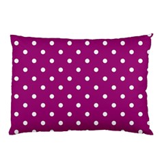 Fuschia Polka Dot Pillow Case by retrotoomoderndesigns