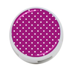 Fuschia Polka Dot 4-port Usb Hub (one Side) by retrotoomoderndesigns