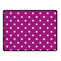 Fuschia Polka Dot Fleece Blanket (small) by retrotoomoderndesigns