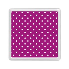 Fuschia Polka Dot Memory Card Reader (square) by retrotoomoderndesigns