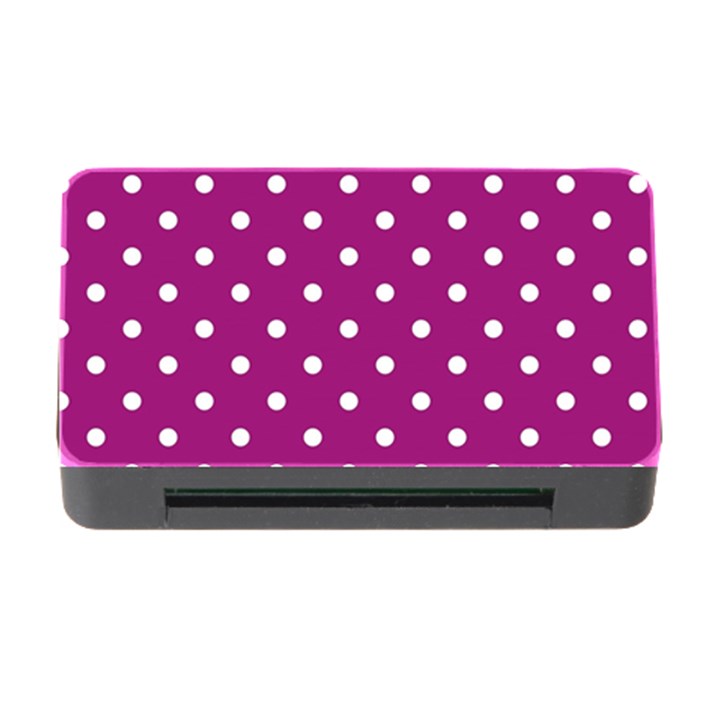 Fuschia Polka Dot Memory Card Reader with CF