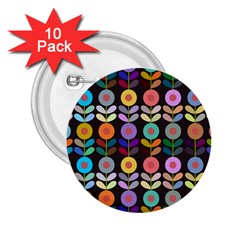 Zappwaits Flowers 2 25  Buttons (10 Pack)  by zappwaits