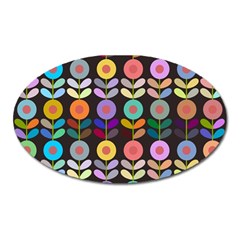 Zappwaits Flowers Oval Magnet by zappwaits