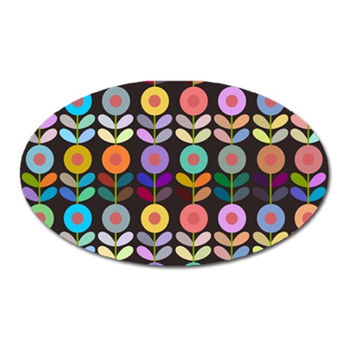 Zappwaits Flowers Oval Magnet